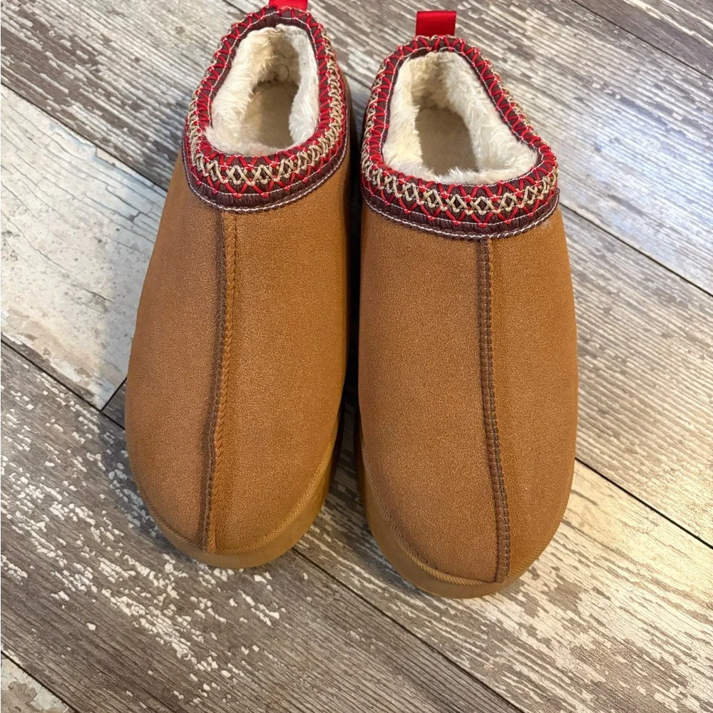Women's Tan Platform Tasman Like Slippers Size 41/10